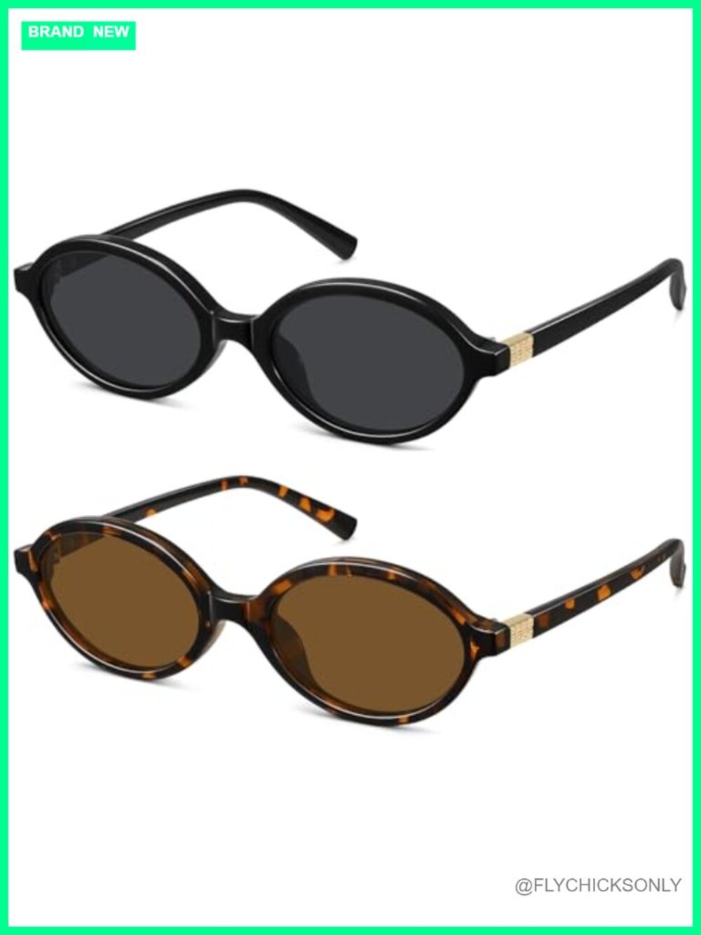 Retro Oval Sunglasses for Women, 90s Vintage UV400 Shades